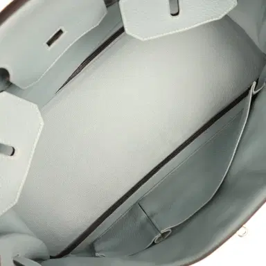 HERMÈS Vintage Hermes Shoulder Birkin 42 JPG Ciel Clemence Palladium Hardware | Thumbnail 8 HERMÈS Vintage Hermes Shoulder Birkin 42 JPG Ciel Clemence Palladium Hardware | Thumbnail 8