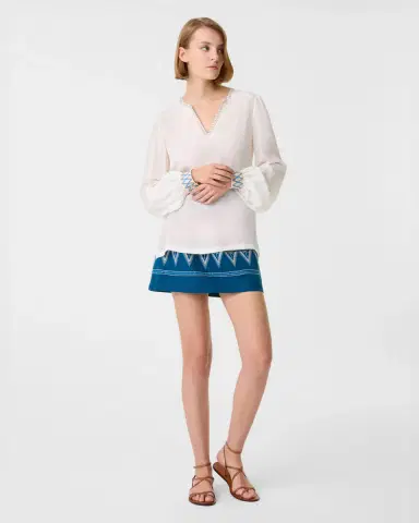 Emporio Sirenuse Vera Shirt with Ballerina Embroidery | Thumbnail 4