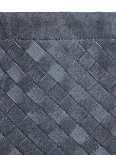 Bottega Veneta Women's Dustbag Medium Intrecciato Suede Shoulder Bag - Cloudy Indigo | Thumbnail 6 Bottega Veneta Women's Dustbag Medium Intrecciato Suede Shoulder Bag - Cloudy Indigo | Thumbnail 6