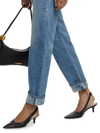 Moussy Vintage Women's Hopkinton Low-Rise Distressed Cuff Jeans - Blue | Thumbnail 6
