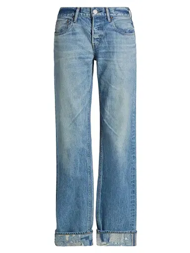 Moussy Vintage Women's Hopkinton Low-Rise Distressed Cuff Jeans - Blue | Thumbnail 1