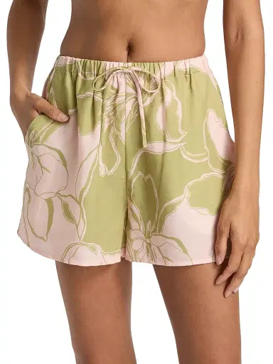 Misa Los Angeles Women's Asher Linen-Blend Shorts - Olive Flora - Size XL | Thumbnail 3 Misa Los Angeles Women's Asher Linen-Blend Shorts - Olive Flora - Size XL | Thumbnail 3