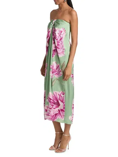 Misa Los Angeles Women's Clea Floral-Print Strapless Midi-Dress | Thumbnail 4 Misa Los Angeles Women's Clea Floral-Print Strapless Midi-Dress | Thumbnail 4