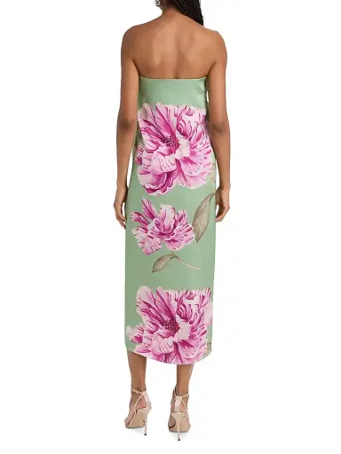 Misa Los Angeles Women's Clea Floral-Print Strapless Midi-Dress | Thumbnail 5 Misa Los Angeles Women's Clea Floral-Print Strapless Midi-Dress | Thumbnail 5