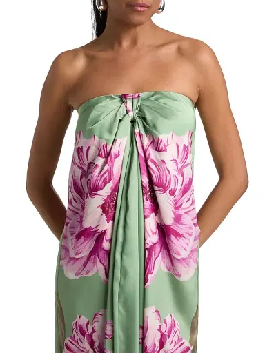 Misa Los Angeles Women's Clea Floral-Print Strapless Midi-Dress | Thumbnail 6 Misa Los Angeles Women's Clea Floral-Print Strapless Midi-Dress | Thumbnail 6