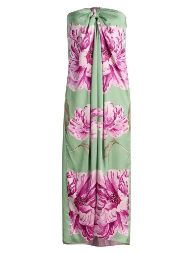 Misa Los Angeles Women's Clea Floral-Print Strapless Midi-Dress | Thumbnail 1 Misa Los Angeles Women's Clea Floral-Print Strapless Midi-Dress | Thumbnail 1