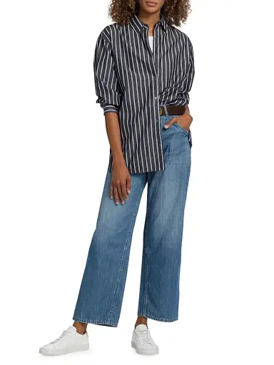 Nili Lotan Women's Whitney Wide-Leg Ankle Jeans - Delancey Wash - Size 31 | Thumbnail 2 Nili Lotan Women's Whitney Wide-Leg Ankle Jeans - Delancey Wash - Size 31 | Thumbnail 2