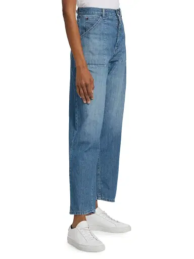 Nili Lotan Women's Whitney Wide-Leg Ankle Jeans - Delancey Wash - Size 31 | Thumbnail 4 Nili Lotan Women's Whitney Wide-Leg Ankle Jeans - Delancey Wash - Size 31 | Thumbnail 4