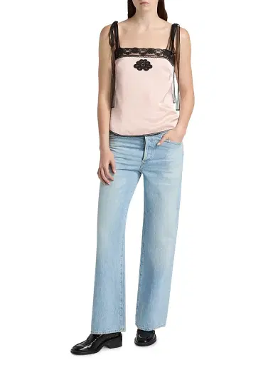Marc Jacobs Women's Ribbon Strap Satin Top - Blush | Thumbnail 2