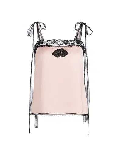 Marc Jacobs Women's Ribbon Strap Satin Top - Blush | Thumbnail 1