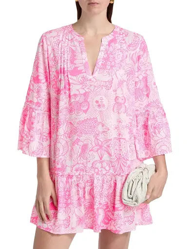 Lilly Pulitzer Women's Livana Printed Cover-Up Minidress - Cherry Blossom | Thumbnail 3 Lilly Pulitzer Women's Livana Printed Cover-Up Minidress - Cherry Blossom | Thumbnail 3