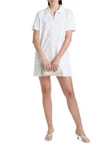 Lilly Pulitzer Women's Brayton Embroidered Towel Terry Cover-Up Dress - Resort White - Size XL | Thumbnail 2