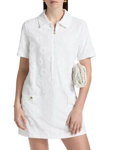 Lilly Pulitzer Women's Brayton Embroidered Towel Terry Cover-Up Dress - Resort White - Size XL | Thumbnail 3