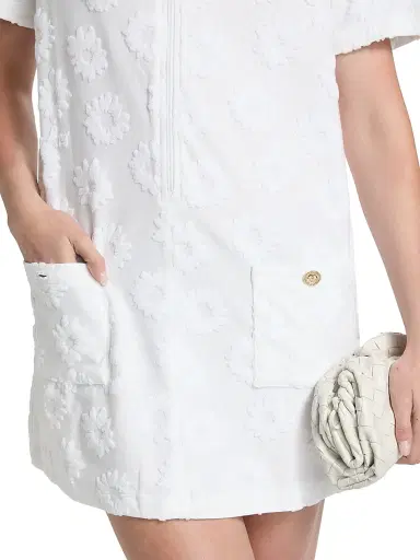 Lilly Pulitzer Women's Brayton Embroidered Towel Terry Cover-Up Dress - Resort White - Size XL | Thumbnail 6