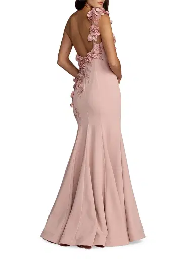 Mac Duggal Women's Embellished Crepe One-Shoulder Mermaid Gown - Mauve | Thumbnail 2 Mac Duggal Women's Embellished Crepe One-Shoulder Mermaid Gown - Mauve | Thumbnail 2