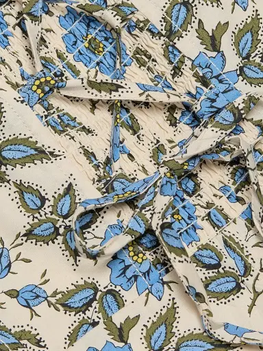 Derek Lam 10 Crosby Women's Adair Floral Double Strap Cotton Midi-Dress - Blue Bell Floral | Thumbnail 7