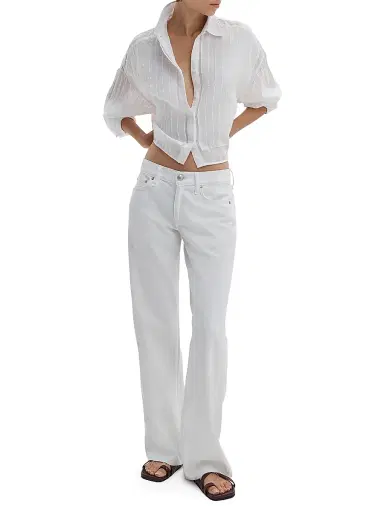 rag & bone Women's Marin Long-Sleeve Combo Shirt | Thumbnail 2