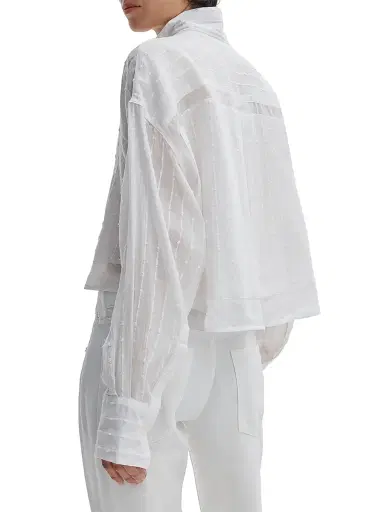 rag & bone Women's Marin Long-Sleeve Combo Shirt | Thumbnail 6