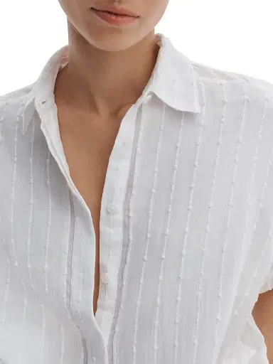 rag & bone Women's Marin Long-Sleeve Combo Shirt | Thumbnail 7
