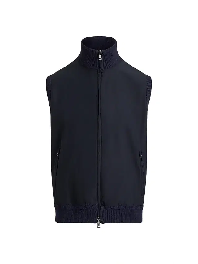 Men's Hybrid Full-Zip Sweater Vest - Classic Chairman Navy