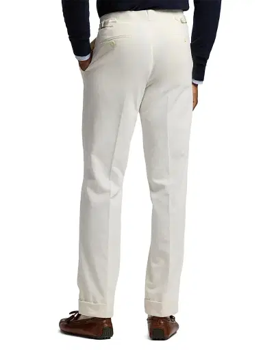 Ralph Lauren Purple Label Men's Gregory Hand-Tailored Corduroy Trousers - Cream | Thumbnail 5 Ralph Lauren Purple Label Men's Gregory Hand-Tailored Corduroy Trousers - Cream | Thumbnail 5