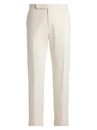 Ralph Lauren Purple Label Men's Gregory Hand-Tailored Corduroy Trousers - Cream | Thumbnail 1 Ralph Lauren Purple Label Men's Gregory Hand-Tailored Corduroy Trousers - Cream | Thumbnail 1