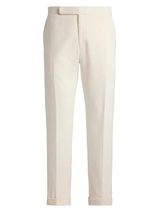 Men's Gregory Hand-Tailored Corduroy Trousers - Cream