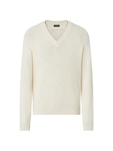 Zegna Men's Cotton V-Neck T-Shirt | Thumbnail 1 Zegna Men's Cotton V-Neck T-Shirt | Thumbnail 1