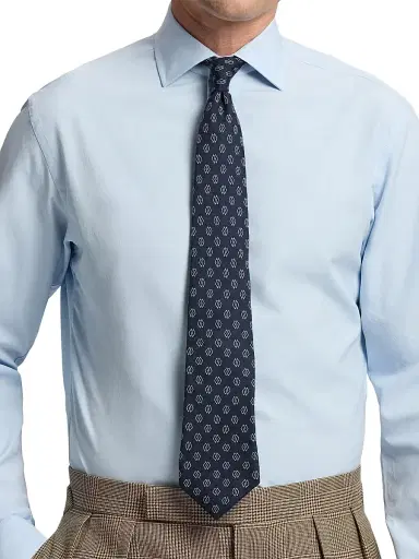 Ralph Lauren Purple Label Men's Linked-Diamonds Cashmere-Silk Tie - Navy | Thumbnail 3 Ralph Lauren Purple Label Men's Linked-Diamonds Cashmere-Silk Tie - Navy | Thumbnail 3
