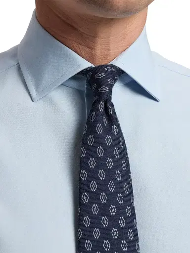 Ralph Lauren Purple Label Men's Linked-Diamonds Cashmere-Silk Tie - Navy | Thumbnail 6 Ralph Lauren Purple Label Men's Linked-Diamonds Cashmere-Silk Tie - Navy | Thumbnail 6
