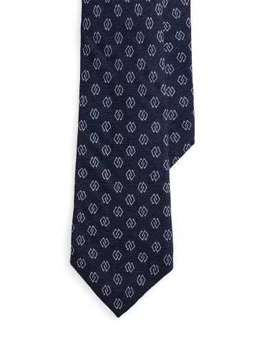 Ralph Lauren Purple Label Men's Linked-Diamonds Cashmere-Silk Tie - Navy | Thumbnail 1 Ralph Lauren Purple Label Men's Linked-Diamonds Cashmere-Silk Tie - Navy | Thumbnail 1