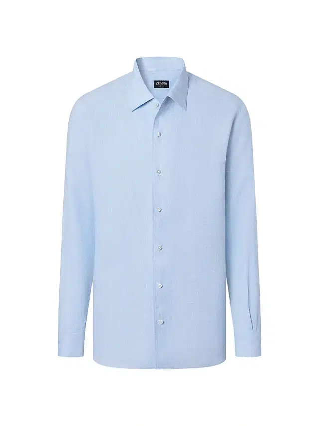 ZEGNA Men's Oasi Lino Shirt - Light Blue