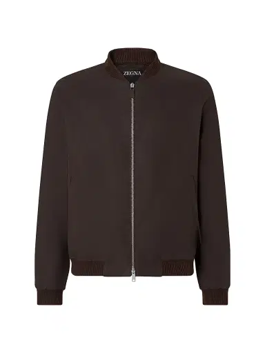 Zegna Men's Oasi Lino Bomber Jacket | Thumbnail 1 Zegna Men's Oasi Lino Bomber Jacket | Thumbnail 1