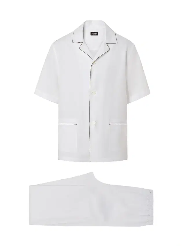 ZEGNA Men's Oasi Lino Pajamas - White