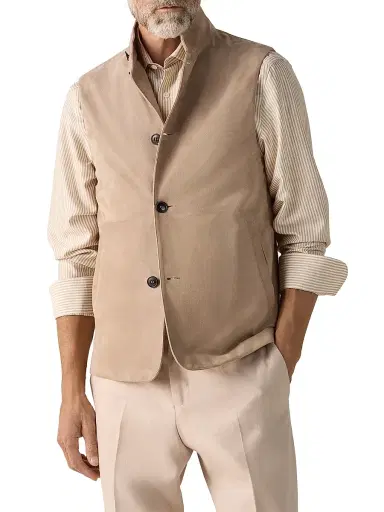 Zegna Men's Secondskin Vest - Light Taupe - Size 46 | Thumbnail 2 Zegna Men's Secondskin Vest - Light Taupe - Size 46 | Thumbnail 2