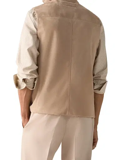 Zegna Men's Secondskin Vest - Light Taupe - Size 46 | Thumbnail 3 Zegna Men's Secondskin Vest - Light Taupe - Size 46 | Thumbnail 3