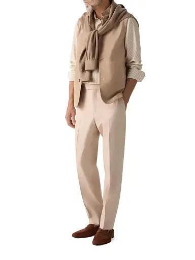 Zegna Men's Secondskin Vest - Light Taupe - Size 46 | Thumbnail 6 Zegna Men's Secondskin Vest - Light Taupe - Size 46 | Thumbnail 6