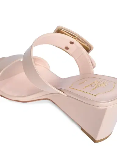 Roger Vivier Women's Belle Vivier 60MM Patent Leather Wedge Mules - Light Beige | Thumbnail 7 Roger Vivier Women's Belle Vivier 60MM Patent Leather Wedge Mules - Light Beige | Thumbnail 7