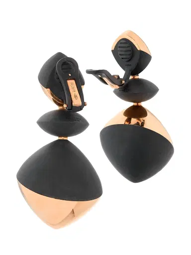 Vhernier Women's Trottola 18K Rose Gold & Black Titanium Drop Earrings - Aluminum And Rose Gold | Thumbnail 2 Vhernier Women's Trottola 18K Rose Gold & Black Titanium Drop Earrings - Aluminum And Rose Gold | Thumbnail 2