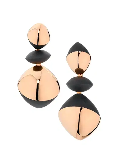 Vhernier Women's Trottola 18K Rose Gold & Black Titanium Drop Earrings - Aluminum And Rose Gold | Thumbnail 1 Vhernier Women's Trottola 18K Rose Gold & Black Titanium Drop Earrings - Aluminum And Rose Gold | Thumbnail 1