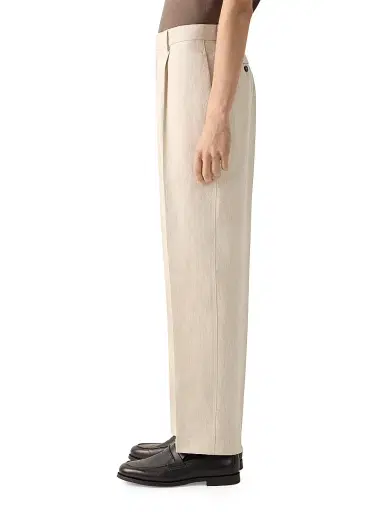 Zegna Men's Linen Pants - Light Taupe - Size 35 | Thumbnail 3 Zegna Men's Linen Pants - Light Taupe - Size 35 | Thumbnail 3