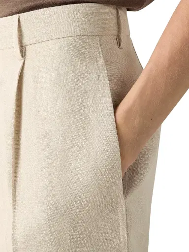 Zegna Men's Linen Pants - Light Taupe - Size 35 | Thumbnail 5 Zegna Men's Linen Pants - Light Taupe - Size 35 | Thumbnail 5