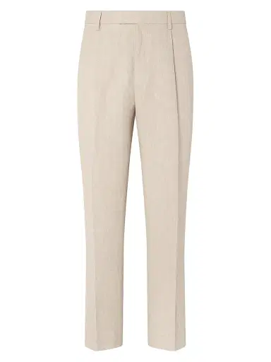Zegna Men's Linen Pants - Light Taupe - Size 35 | Thumbnail 1 Zegna Men's Linen Pants - Light Taupe - Size 35 | Thumbnail 1