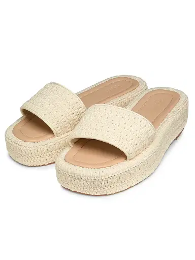 22élevé Women's Crochet Platform Sandals - White Crochet - Size 12 | Thumbnail 2
