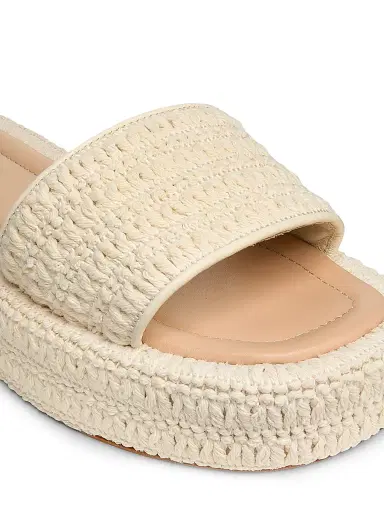 22élevé Women's Crochet Platform Sandals - White Crochet - Size 12 | Thumbnail 5