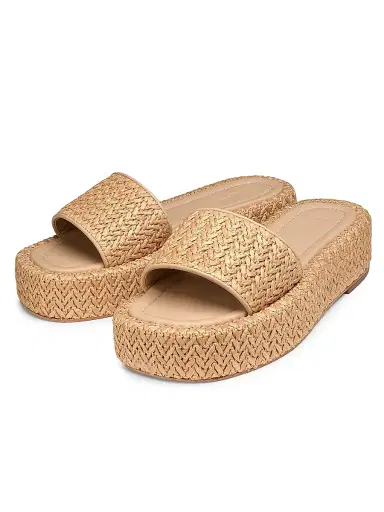 22élevé Women's Raffia Platform Sandals - Natural Raffia - Size 12 | Thumbnail 2 22élevé Women's Raffia Platform Sandals - Natural Raffia - Size 12 | Thumbnail 2