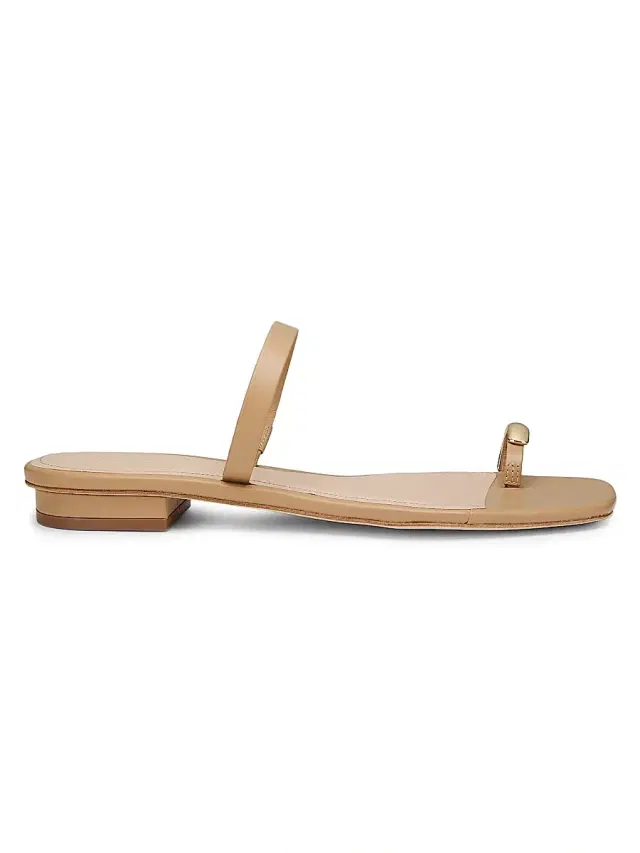 22élevé Women's Leather Toe Ring Sandals