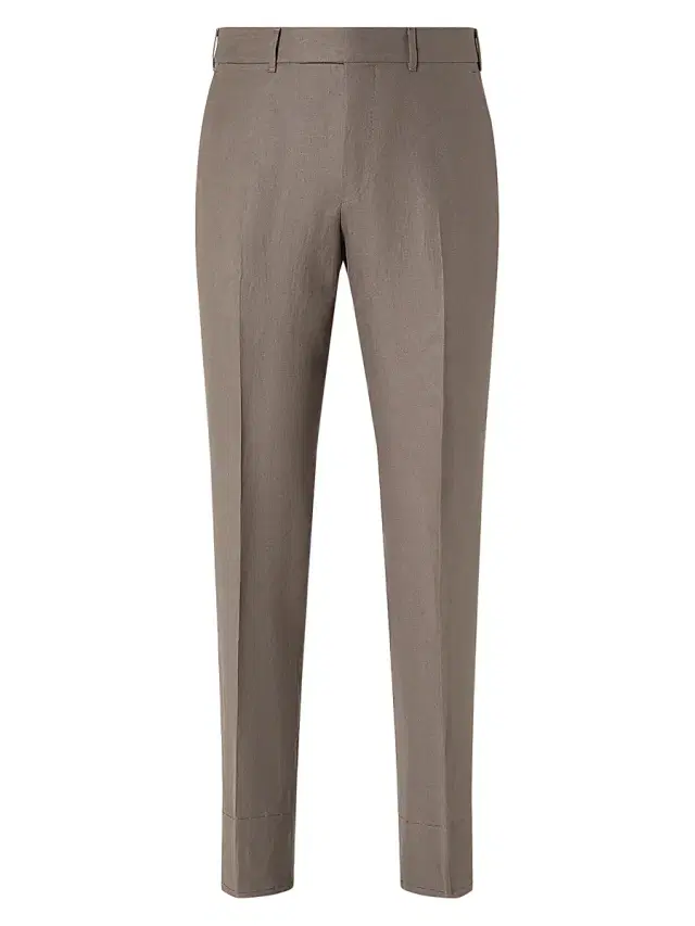Men's Oasi Lino Blue Flower Pants - Dark Taupe