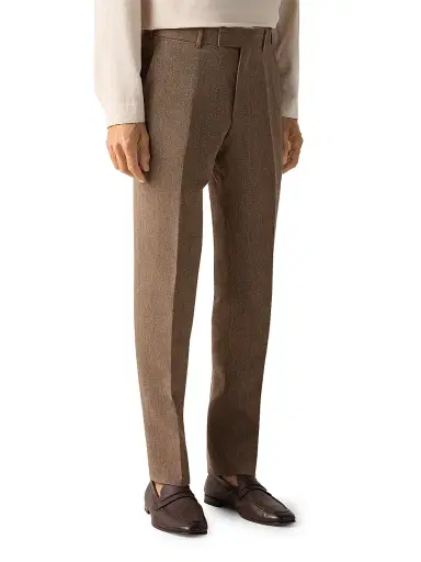 Zegna Men's Oasi Lino Pants - Dark Taupe - Size 46 | Thumbnail 2 Zegna Men's Oasi Lino Pants - Dark Taupe - Size 46 | Thumbnail 2