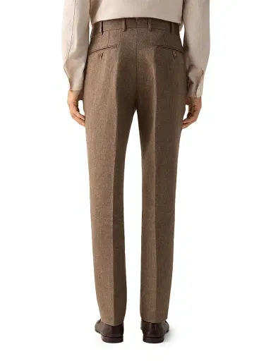 Zegna Men's Oasi Lino Pants - Dark Taupe - Size 46 | Thumbnail 3 Zegna Men's Oasi Lino Pants - Dark Taupe - Size 46 | Thumbnail 3